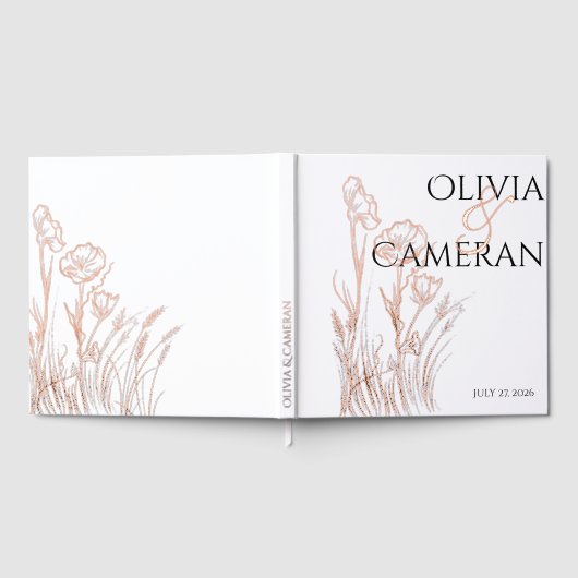 Moderne wilde bloemen gastenboek (Volledig)