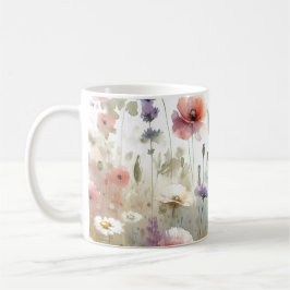 Moderne wilde bloemen koffiemok