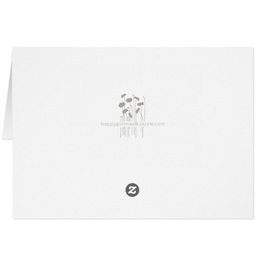 Moderne wilde bloemen minimalistisch Dank u wel (Achterkant Horizontaal)