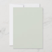 Moderne Wilde Bloemen Monogram Groene Trouw Save The Date (Achterkant)