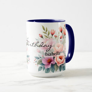 Moderne Wilde Bloemen Mooie Luxe Collectie Mok