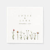 Moderne wilde bloemen Napkins Servet (Voorkant)