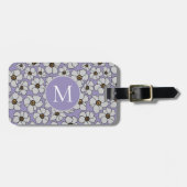 Moderne Wilde Bloemen Op Lavendel Bagagelabel (Voorkant horizontaal)