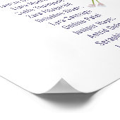 Moderne wilde bloemen script vrijgezellenfeest zit poster (Hoek)