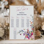 Moderne wilde bloemen script vrijgezellenfeest zit poster