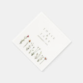 Moderne wilde bloemen servetten (Hoek)