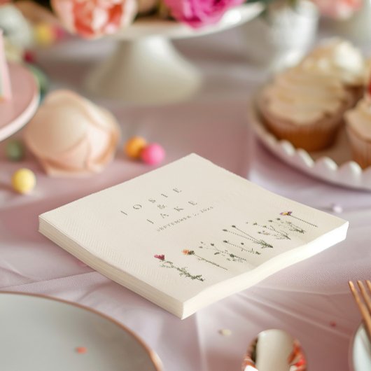 Moderne wilde bloemen servetten
