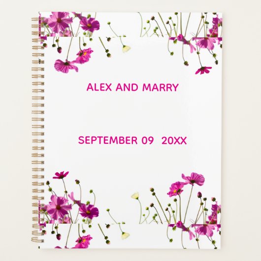 Moderne Wilde Bloemen Tuinrand Planner (Voorkant)