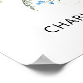 Moderne Wilde Bloemen Viering van het Leven Funera Poster (Hoek)