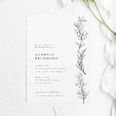 Moderne wilde bloemen Vrijgezellenfeest Kaart