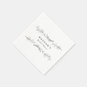 Moderne wilde bloemen Vrijgezellenfeest Servet (Hoek)