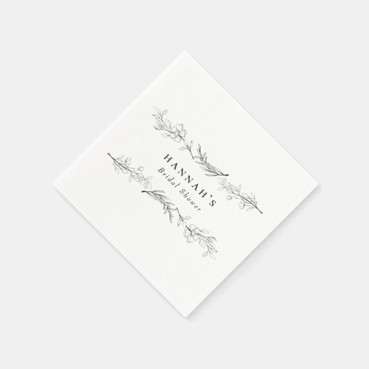 Moderne wilde bloemen Vrijgezellenfeest Servet (Hoek)