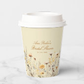 Moderne Wilde Bloemenliefde Is In Bloei Bruidsfees Papieren Bekers (Achterkant)