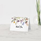 Moderne Wilde Bloementuin Bruiloft Bridal Shower Bedankkaart (Voorkant)