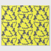 Moderne wilde gele zebra cadeaupapier (Vlak)