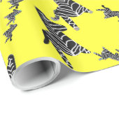 Moderne wilde gele zebra cadeaupapier (Rol Hoek)