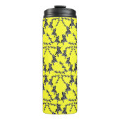 Moderne wilde gele zebra thermosbeker (Voorkant)