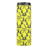 Moderne wilde gele zebra thermosbeker (Achterkant)