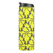 Moderne wilde gele zebra thermosbeker (Geroteerd rechts)