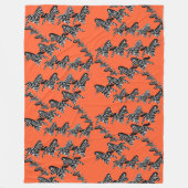 Moderne wilde oranje zebra fleece deken (Voorkant)
