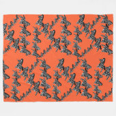 Moderne wilde oranje zebra fleece deken (Voorkant (Horizontaal))