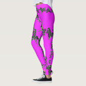 Moderne wilde paarse zebra leggings (Links)