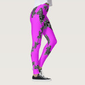 Moderne wilde paarse zebra leggings (Rechts)