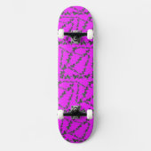 Moderne wilde paarse zebra persoonlijk skateboard (Voorkant)