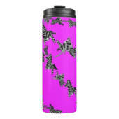 Moderne wilde paarse zebra thermosbeker (Voorkant)