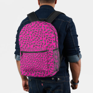 Moderne wilde roze zebra bedrukte rugzak