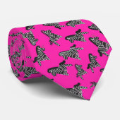 Moderne wilde roze zebra stropdas (Opgerold)