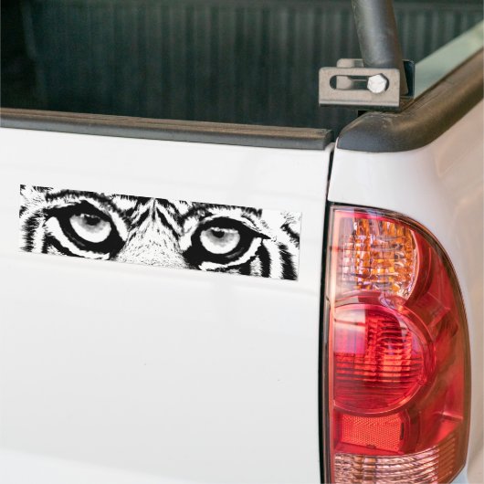 Moderne Wilde Tijger Bumpersticker (Op Truck)