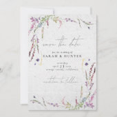 Moderne Wilde Waterverf Sparen de Datum Kaart (Voorkant)