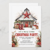 Moderne wilde westwinter schuur cowboylaarzen kaart (Voorkant / Achterkant)