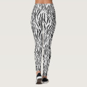Moderne Wilde Witte Tijger Patroon Leggings (Achterkant)
