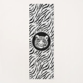 Moderne Wilde Witte Tijger Patroon Yoga Mat (Voorkant)