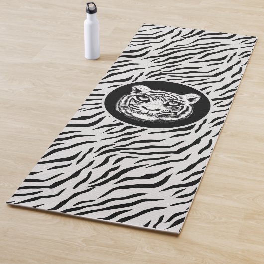 Moderne Wilde Witte Tijger Patroon Yoga Mat (In situ)