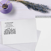 Moderne Wildflower Aangepaste Naam Retouradres Rubberstempel