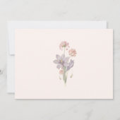 Moderne Wildflower Baby in Bloom Baby shower Kaart (Achterkant)