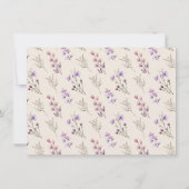 Moderne Wildflower Beige Bruiloft Flat Save The Date (Achterkant)