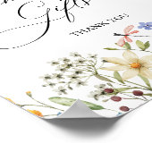 Moderne Wildflower Bloemen Bruidsgeschenken & Kaar Poster (Hoek)
