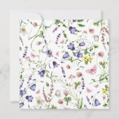 Moderne Wildflower Boho doop Kaart (Achterkant)