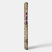 Moderne Wildflower Botanische Bloemen Bruin Monogr Case-Mate iPhone Case (Achterkant / Links)