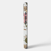 Moderne Wildflower Botanische Bloemen Grijs Monogr Case-Mate iPhone Case (Achterkant / Links)