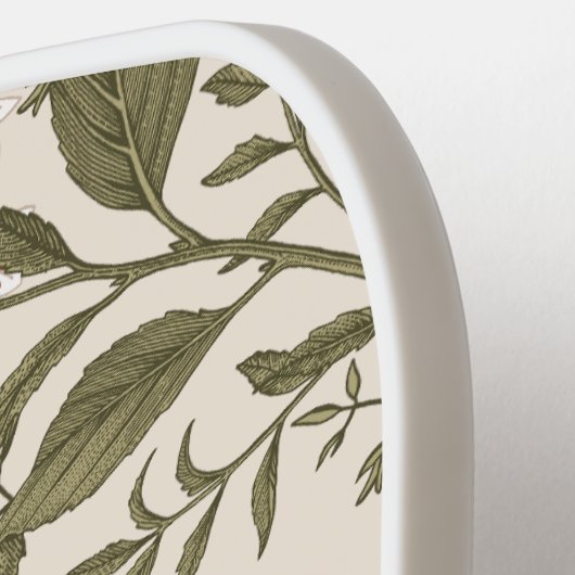 Moderne Wildflower Botanische Bloemen Monogram Log Pickleball Paddle (Links Detail)