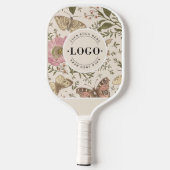 Moderne Wildflower Botanische Bloemen Monogram Log Pickleball Paddle (Achterkant)
