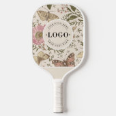 Moderne Wildflower Botanische Bloemen Monogram Log Pickleball Paddle (Voorkant)