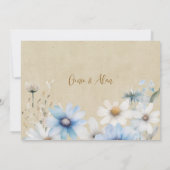 Moderne Wildflower bruiloft uitnodiging (Achterkant)