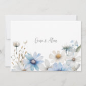 Moderne Wildflower bruiloft uitnodiging (Achterkant)