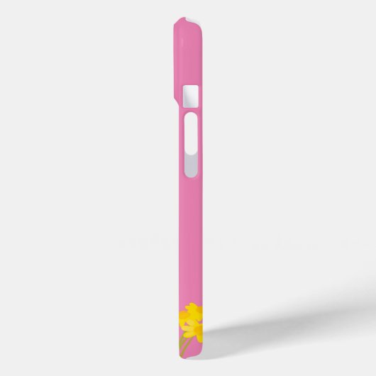 Moderne Wildflower Custom Monogram Case-Mate iPhone Case (Achterkant / Links)